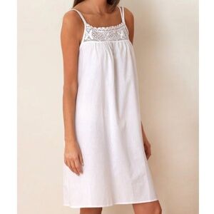 Jacaranda Living Short White Cotton Nightgown Excellent Condition